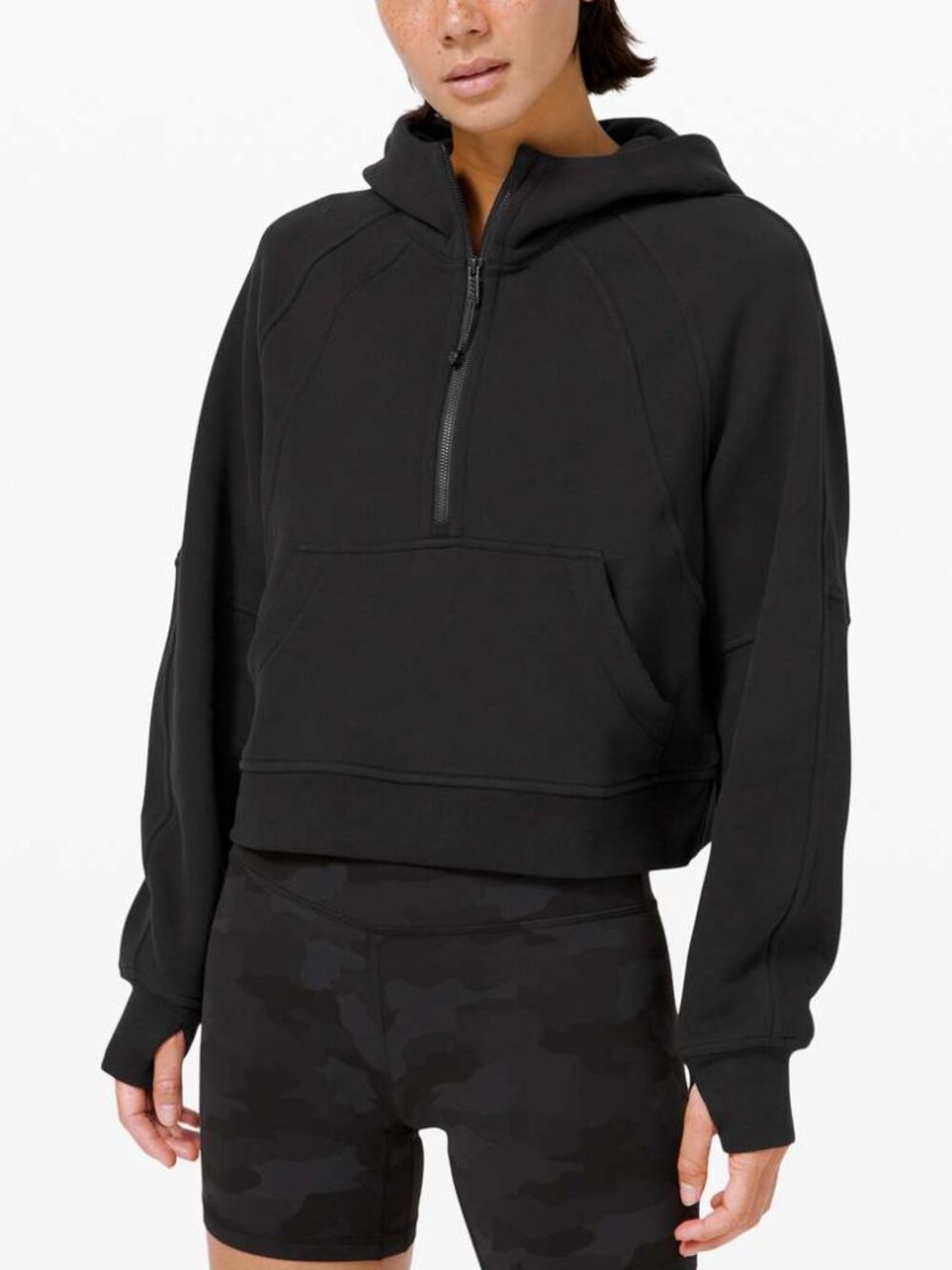Lululemon Scuba Oversized 1/2 Zip Hoodie Black XL/XXL